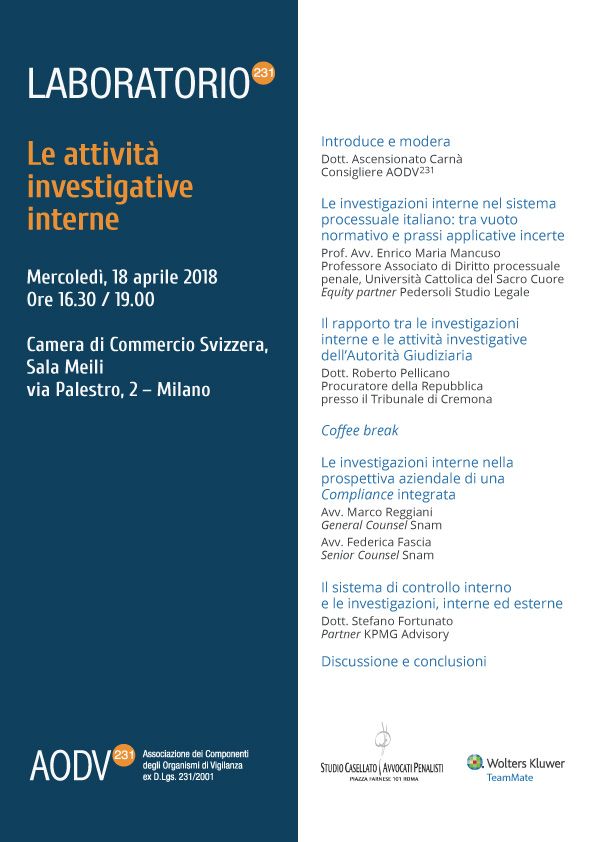 Le attività investigative interne